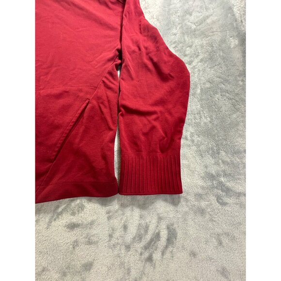 AVIA Sweater Women's Large Red Soot Athletic Pullover Front Pocket Hoodie - Picture 6 of 8